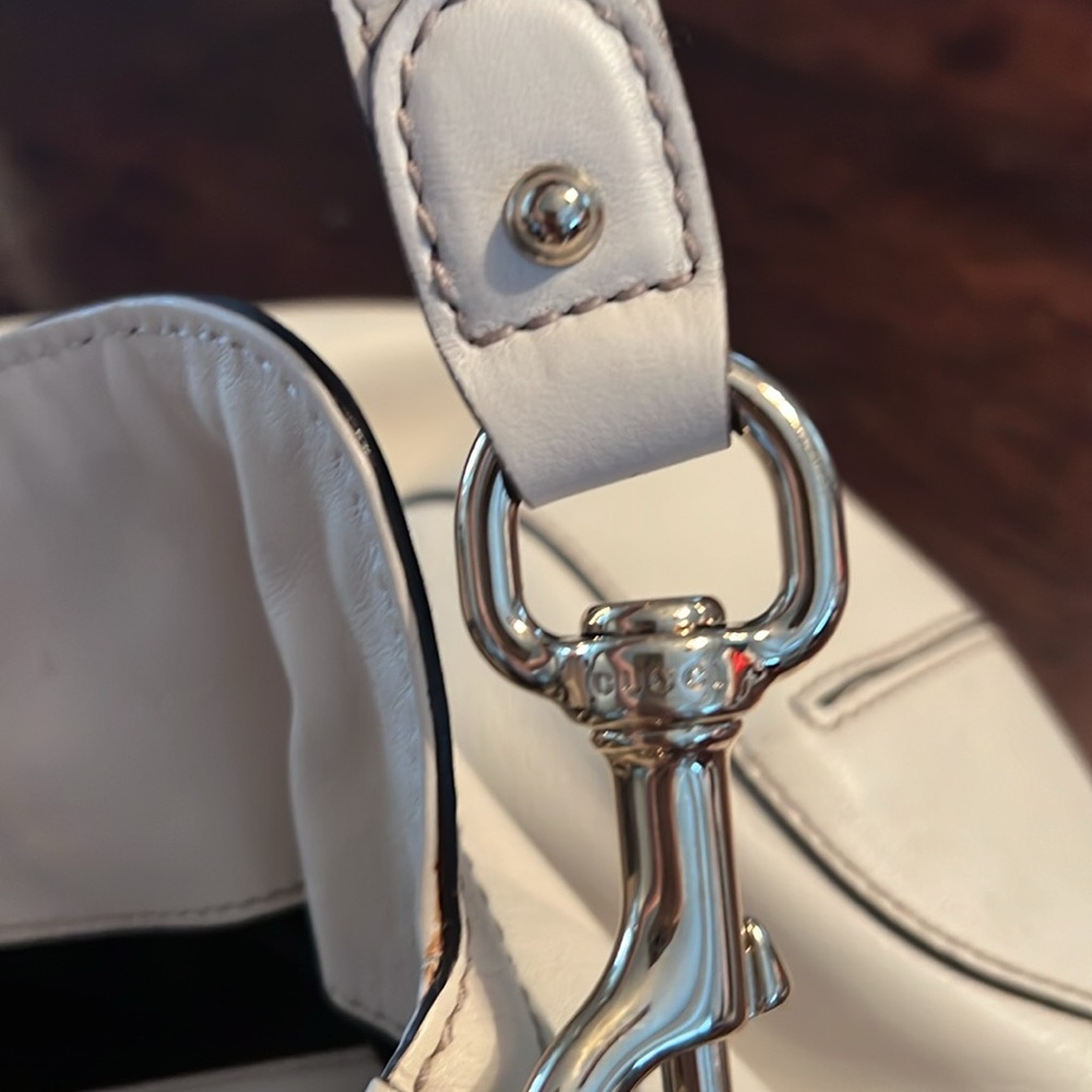 GUCCI Vintage Leather/Bamboo Top Handle/Crossbody Bag - Picture 7 of 9